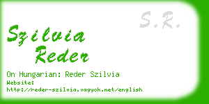 szilvia reder business card